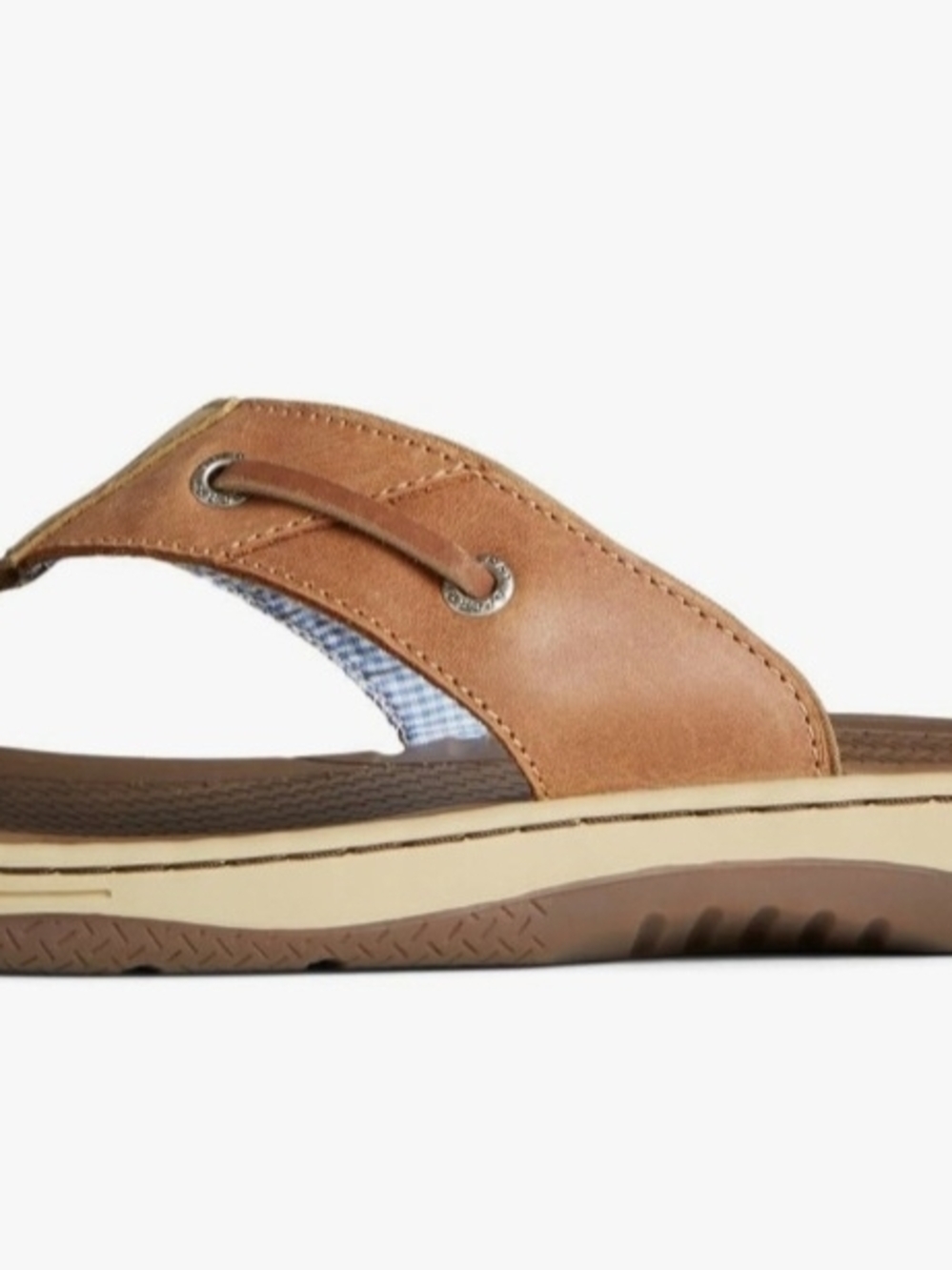 Sperry Men's Tan Leather Slide Sandal Size 12US